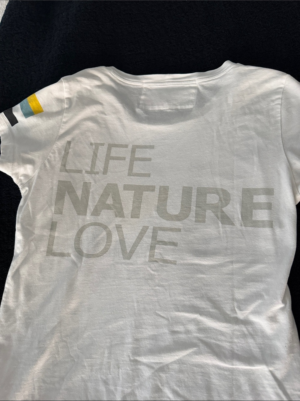 freecity White Short-Sleeve 'I ♥ You' Graphic Tee with Yellow Accent - Picture 5 of 5